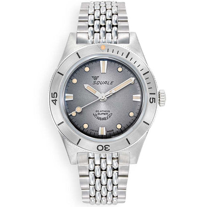 Super Squale Sunray Grey Bracelet SUPERSSG.AC Edelstahlband Taucheruhr