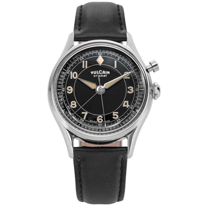 VULCAIN Cricket Classique 36 mm - Black & Khaki numbers