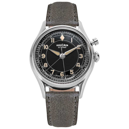 VULCAIN Cricket Classique 36 mm - Black & Khaki numbers