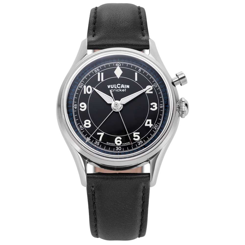 VULCAIN Cricket Classique 36 mm - Black & White/Blue