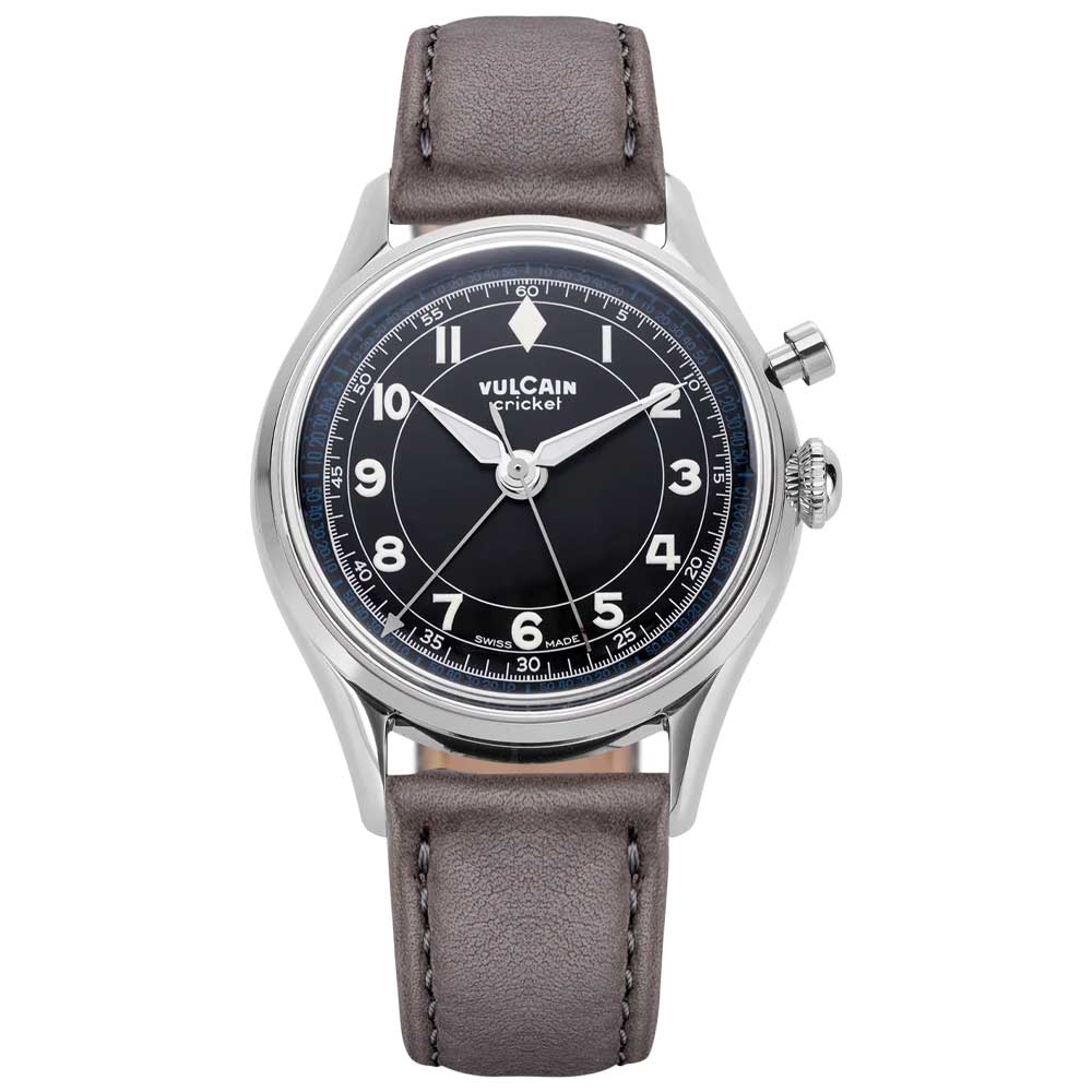 VULCAIN Cricket Classique 36 mm - Black & White/Blue