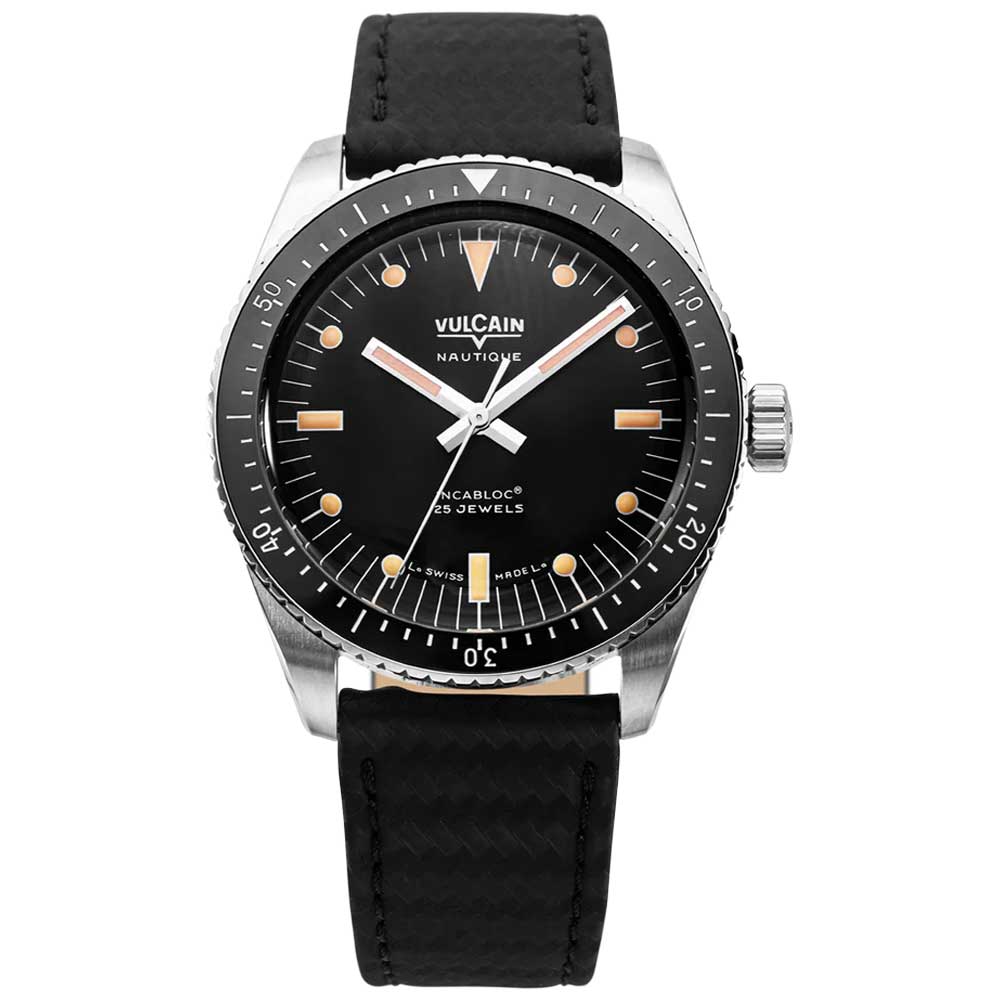 VULCAIN Skindiver Nautique - Black with Khaki Brown Lum