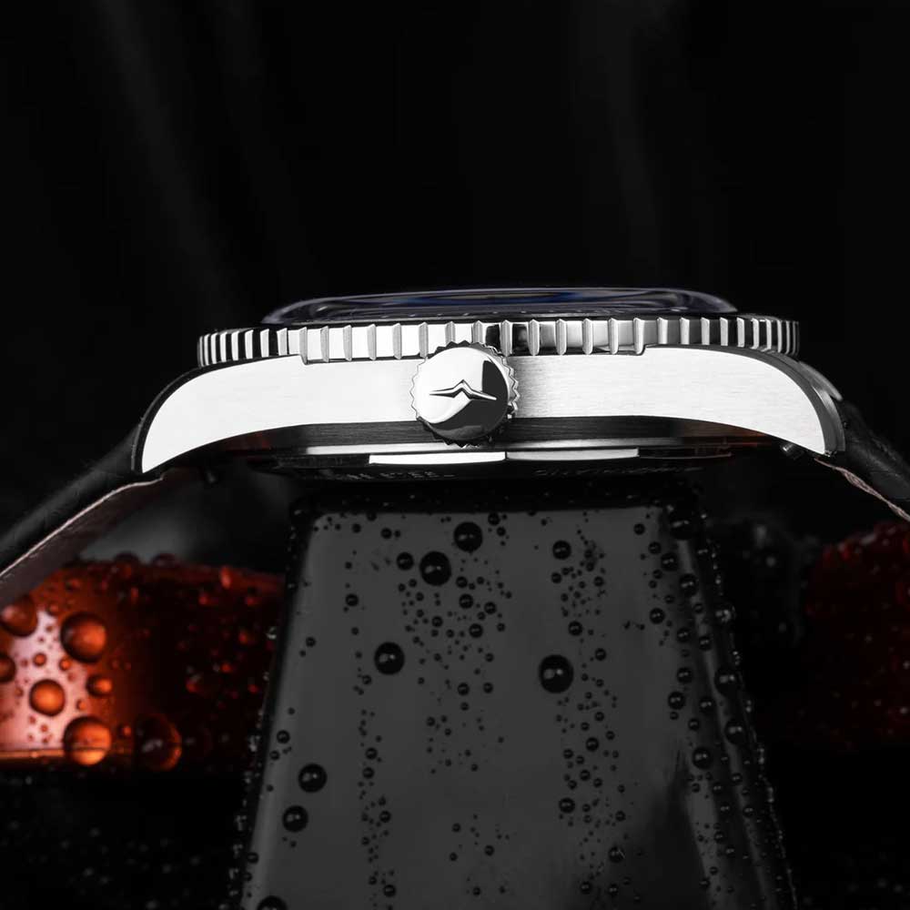 VULCAIN Skindiver Nautique - Black with Khaki Brown Lum