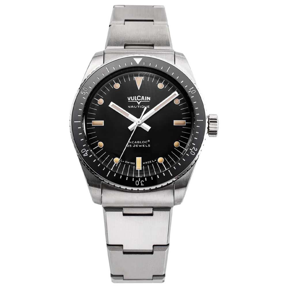 VULCAIN Skindiver Nautique - Black with Khaki Brown Lum