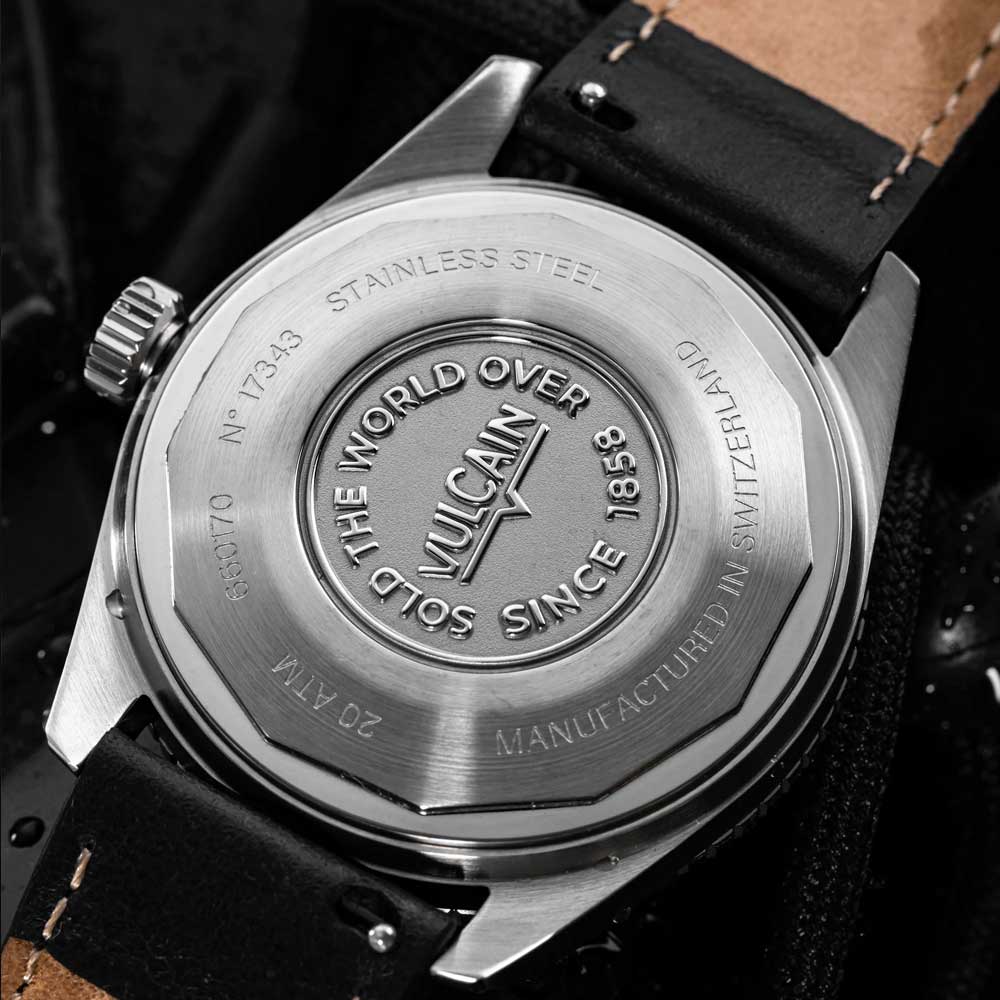 VULCAIN Skindiver Nautique - Black with White Lum