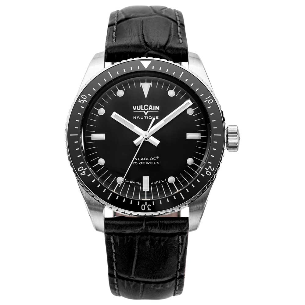 VULCAIN Skindiver Nautique - Black with White Lum