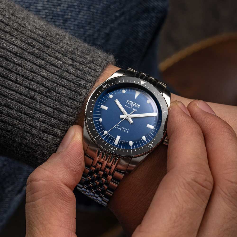 VULCAIN Skindiver Nautique - Blue with White Lum