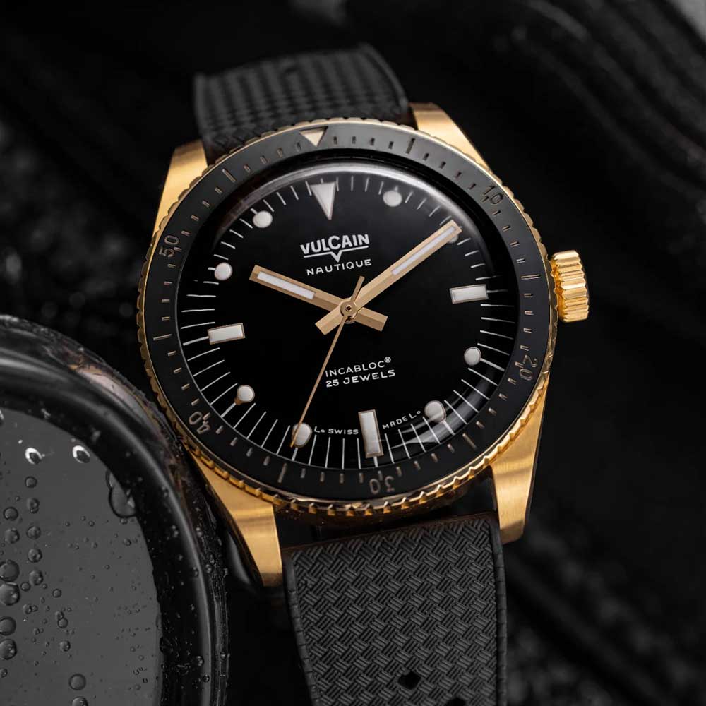 VULCAIN Skindiver Nautique - Gold & Black