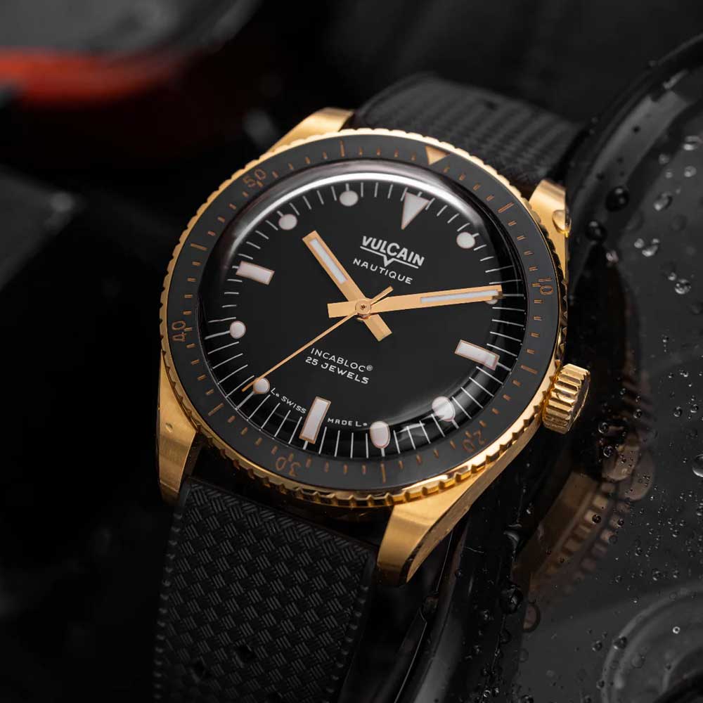 VULCAIN Skindiver Nautique - Gold & Black
