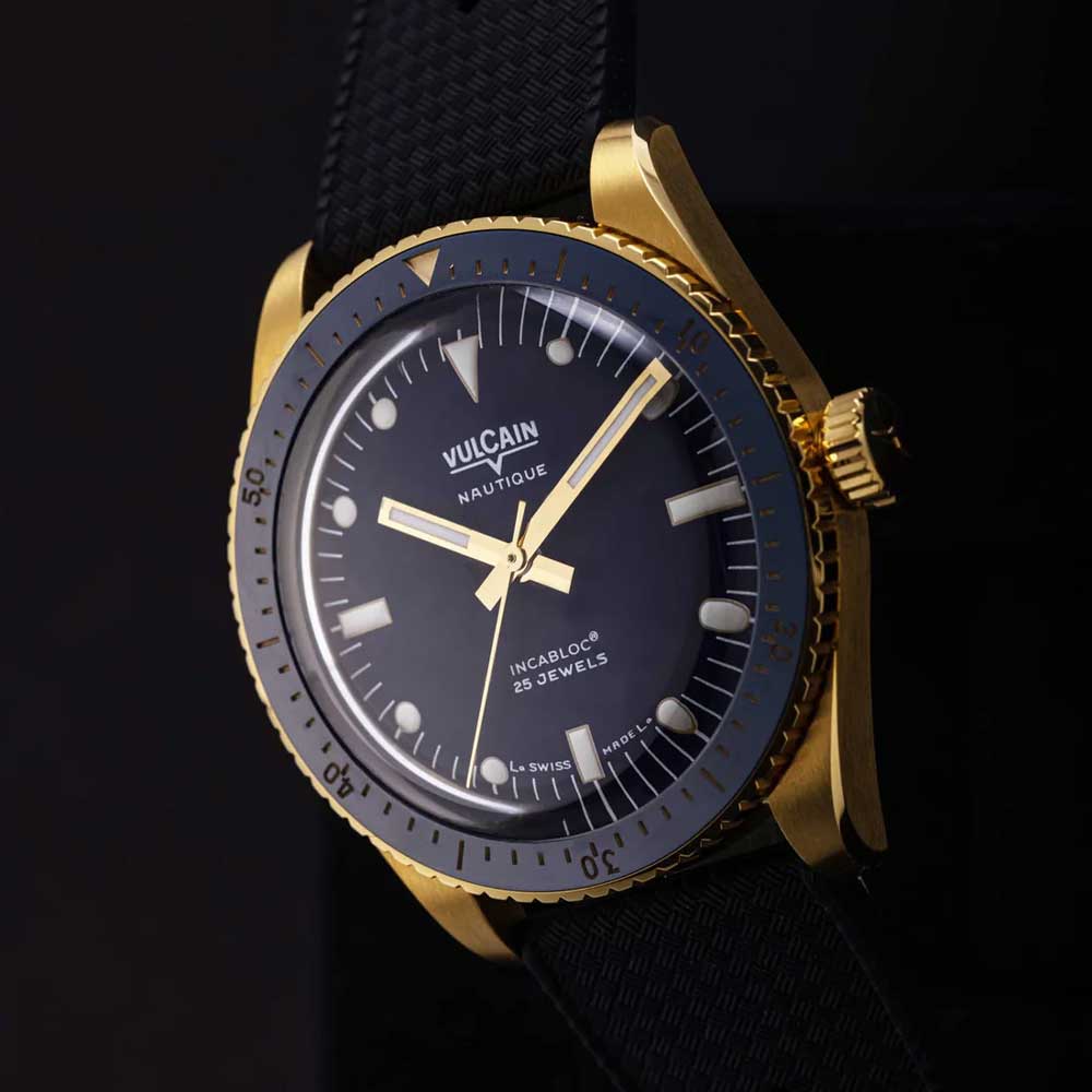 VULCAIN Skindiver Nautique - Gold & Blue