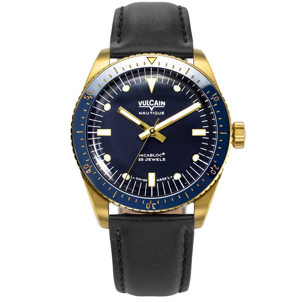 VULCAIN Skindiver Nautique - Gold & Blue