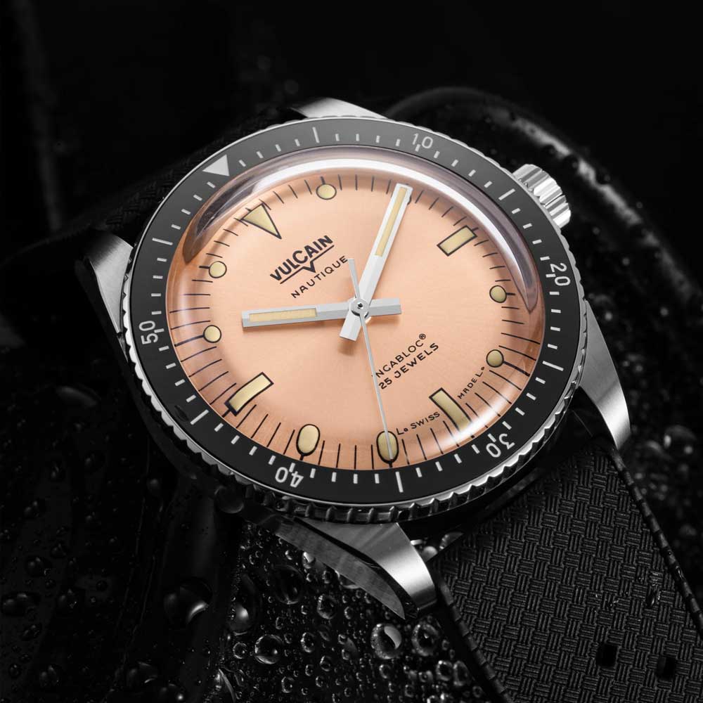 VULCAIN Skindiver Nautique - Salmon Beige Luminova