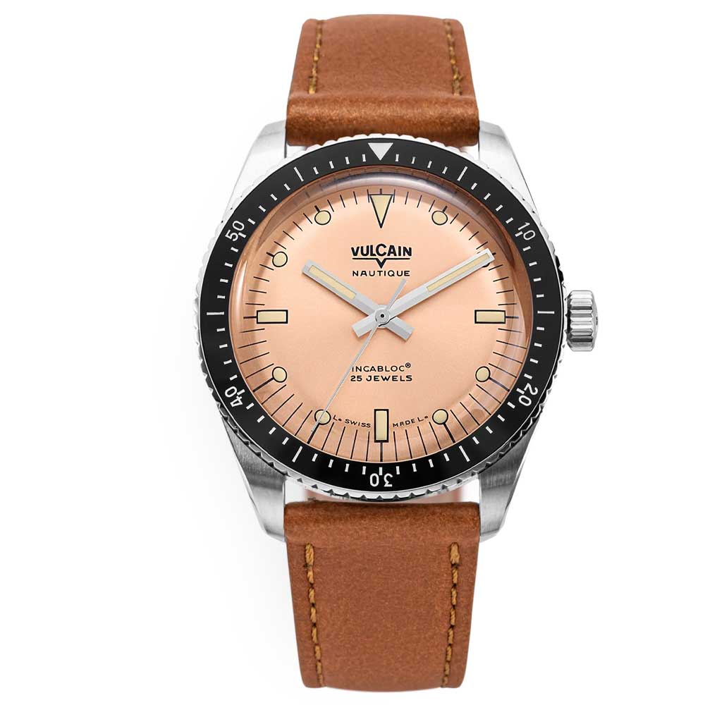 VULCAIN Skindiver Nautique - Salmon Beige Luminova