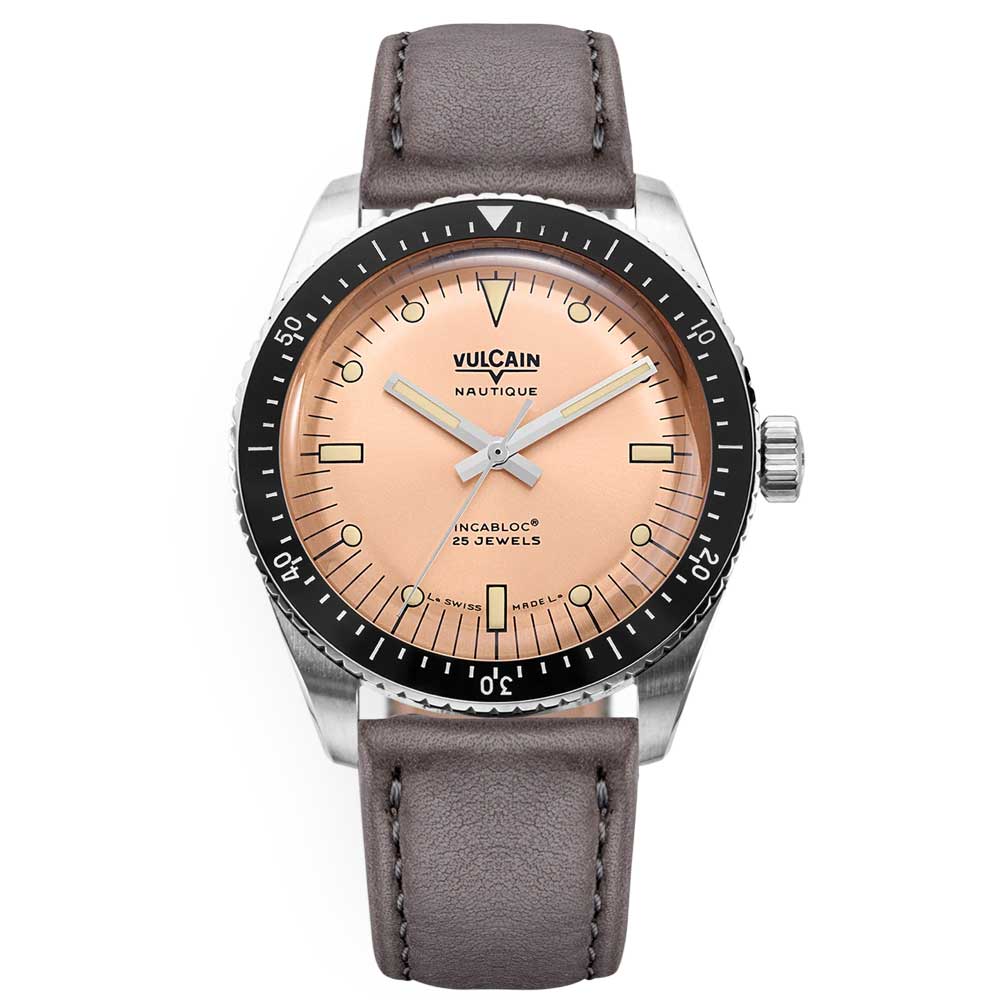 VULCAIN Skindiver Nautique - Salmon Beige Luminova