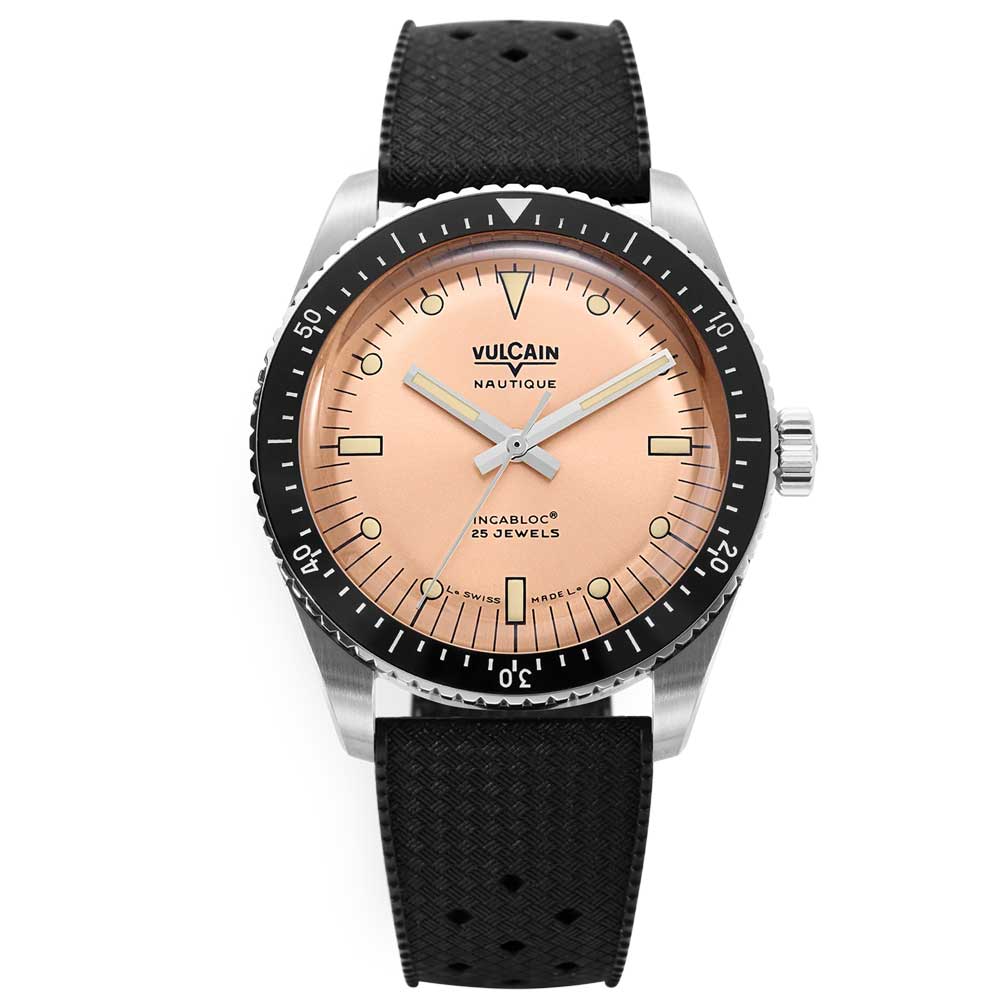 VULCAIN Skindiver Nautique - Salmon Beige Luminova