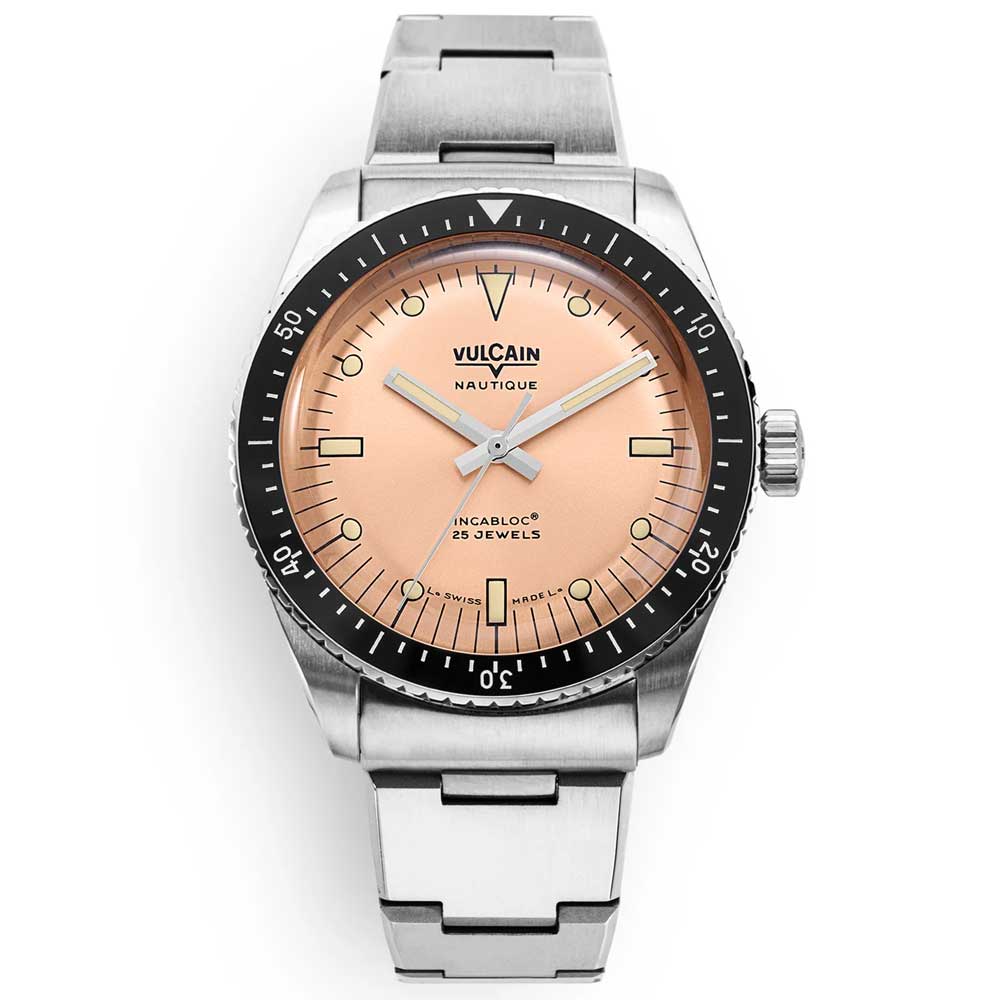 VULCAIN Skindiver Nautique - Salmon Beige Luminova