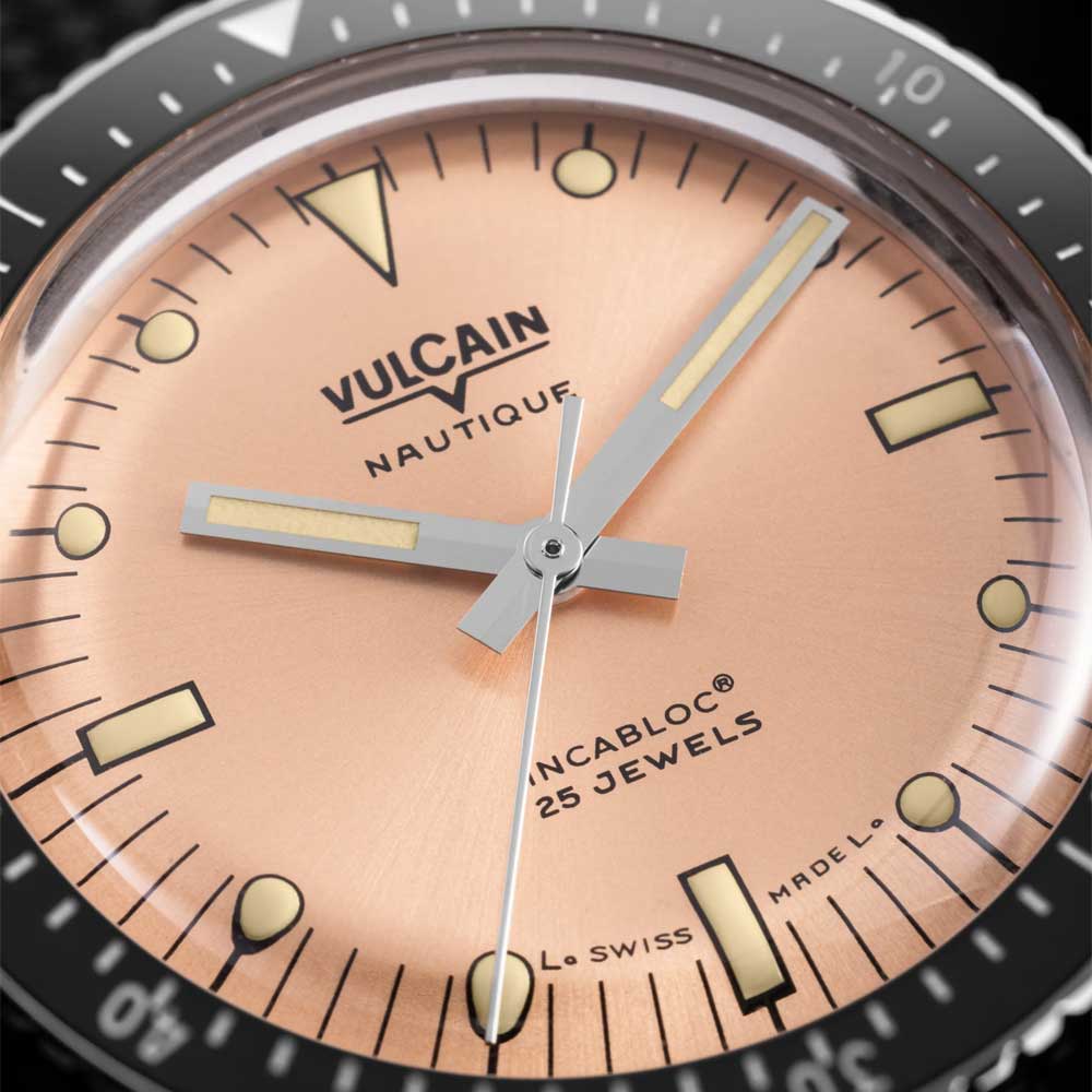 VULCAIN Skindiver Nautique - Salmon Beige Luminova