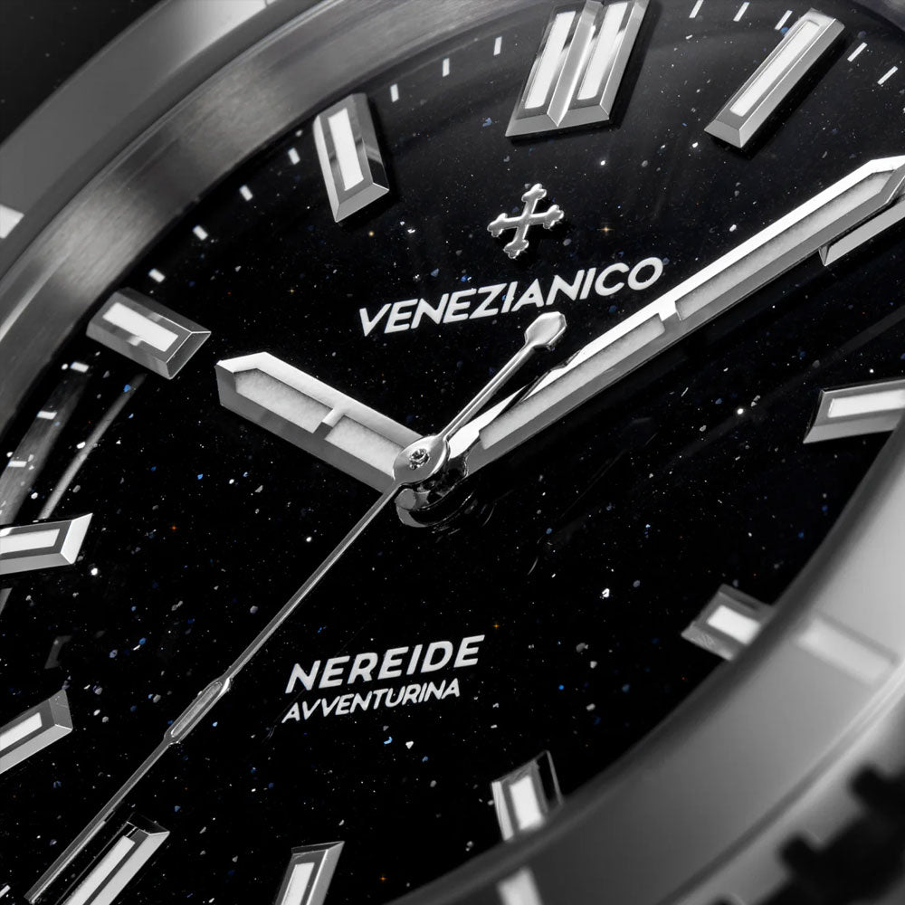 Venezianico Nereide Black Avventurina NERA 39mm Extrem Dünn Kaliber V3250