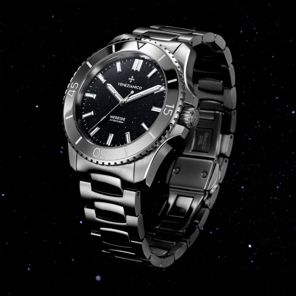 Venezianico Nereide Black Avventurina NERA 39mm Extrem Dünn Kaliber V3250