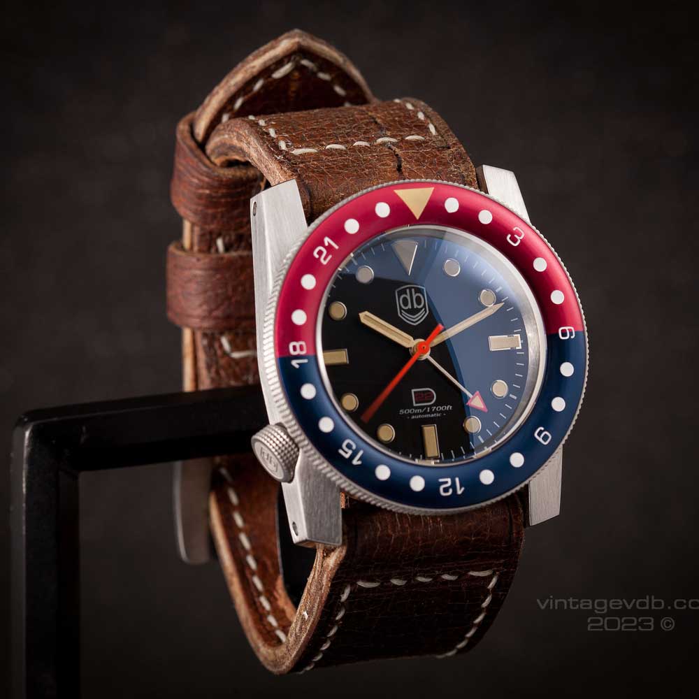 Vintage VDB D22 Pepsi GMT Brushed