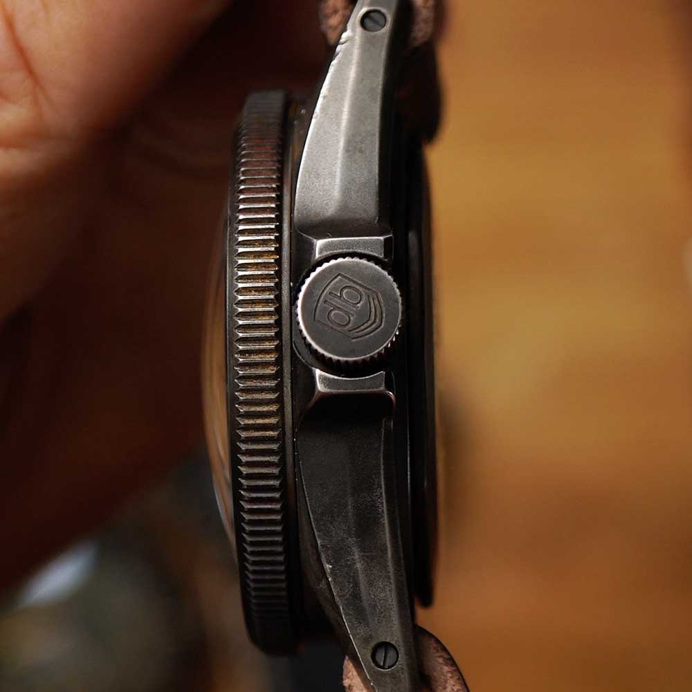 Vintage VDB E23 Historical Black Taucheruhr