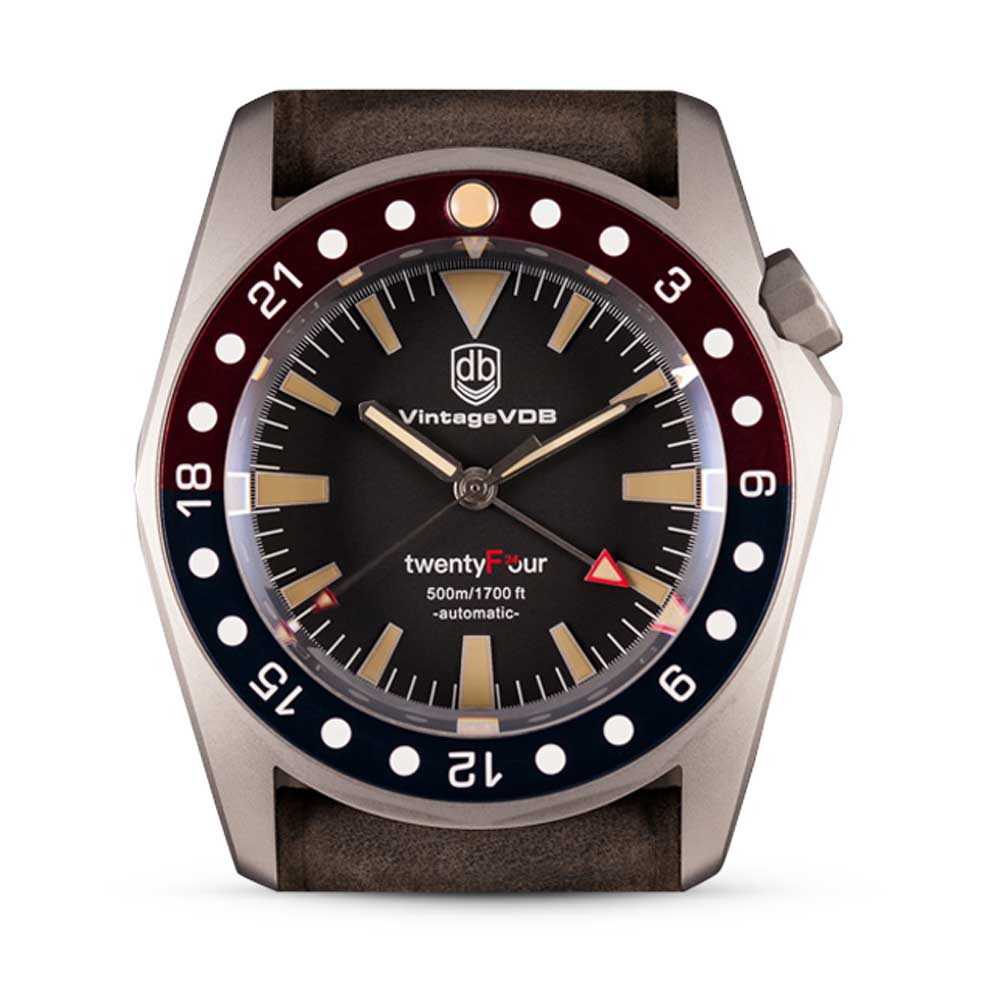 Vintage VDB F24 Titanium GMT Pepsi