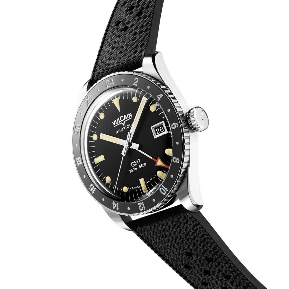 Vulcain Skindiver GMT - Black Luminova Beige 680174A07.BHM286