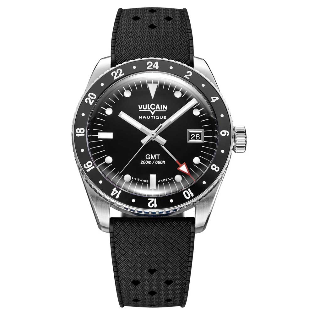 Vulcain Skindiver GMT - Black Luminova White 680174B07.BHM286