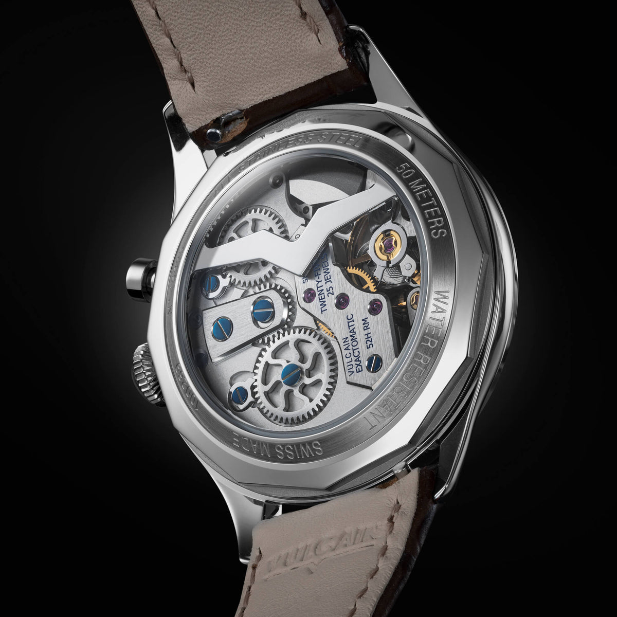 VULCAIN Cricket Classique 36 mm - Black & Khaki numbers - Boden