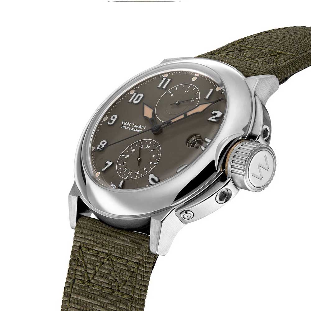 WALTHAM Field & Marine Dual Time Gunmetal Grey