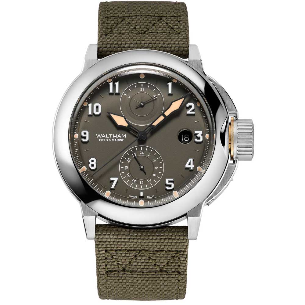 WALTHAM Field & Marine Dual Time Gunmetal Grey