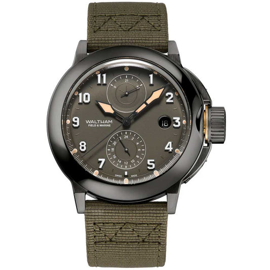 WALTHAM Field & Marine Dual Time Gunmetal Grey