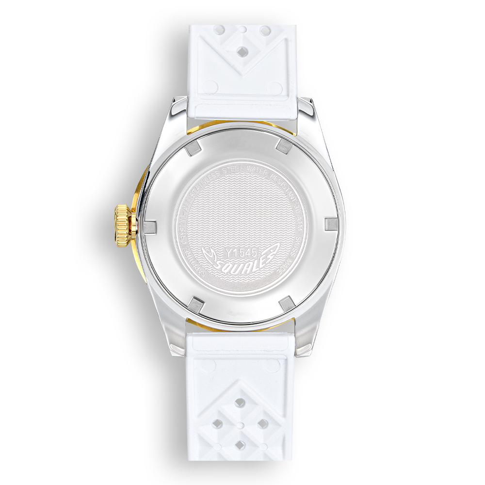 Squale 1545 White Rubber 1545WTWT.HTW Kautschukband Taucheruhr