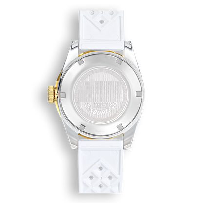 Squale 1545 White Rubber 1545WTWT.HTW Kautschukband Taucheruhr