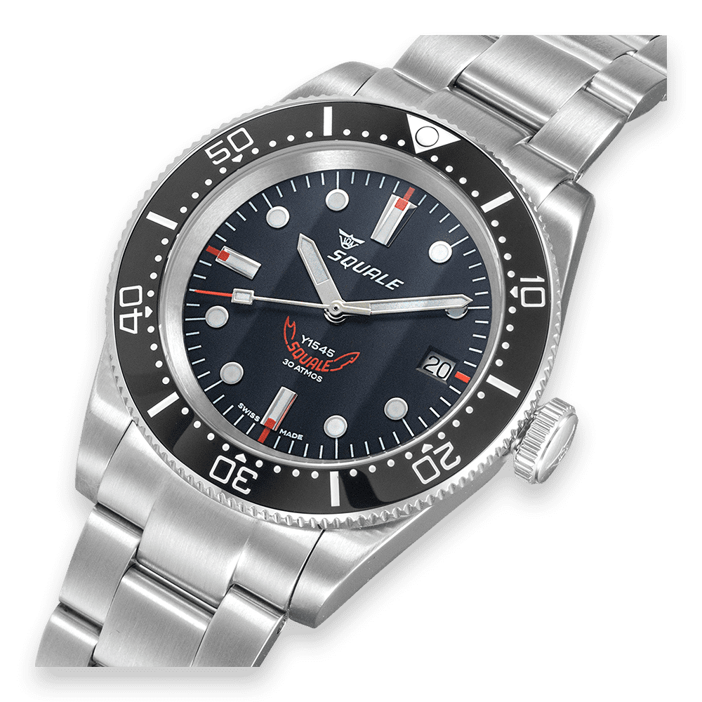 Squale 1545 Black Bracelet 1545BKBKC.AC Edelstahlband Taucheruhr