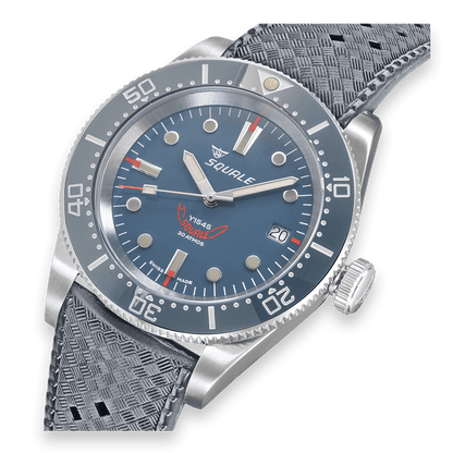 Squale 1545 Grey Rubber 1545GG.HTG Kautschukband Taucheruhr