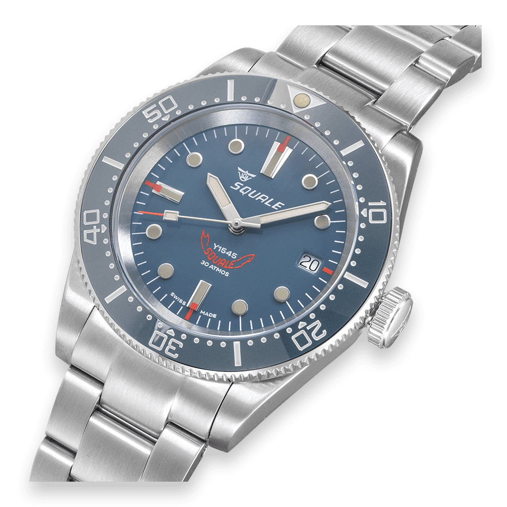 Squale 1545 Grey Bracelet 1545GG.AC Edelstahlband Taucheruhr