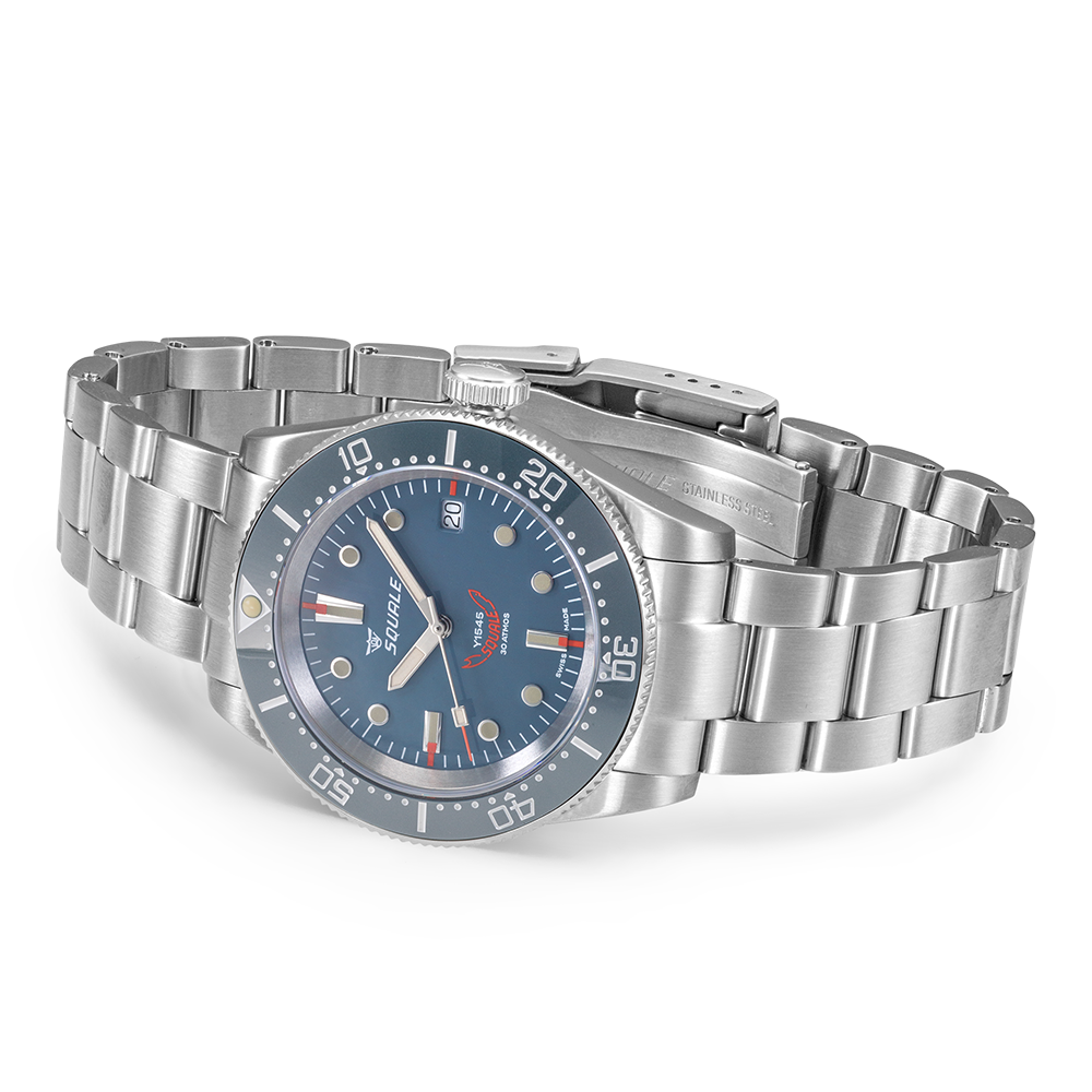 Squale 1545 Grey Bracelet 1545GG.AC Edelstahlband Taucheruhr