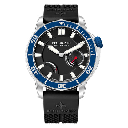 Pequignet Extrême 300 Taucheruhr 9051443 mit blauer Lünette am Kautschukband