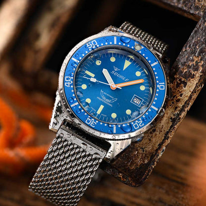 Squale 1521 Ocean blau 1521OCN.ME20 Milanaise Edelstahlband Taucheruhr